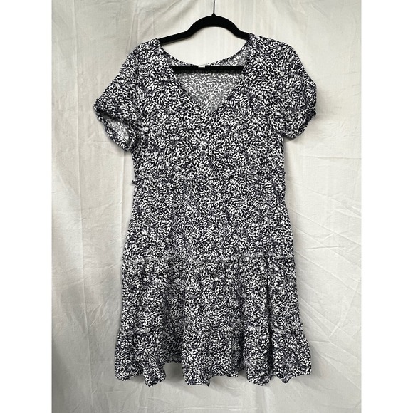 J. Crew Floral Print Mini Dress Tiered Ruffle Short Sleeve XS - Picture 1 of 5